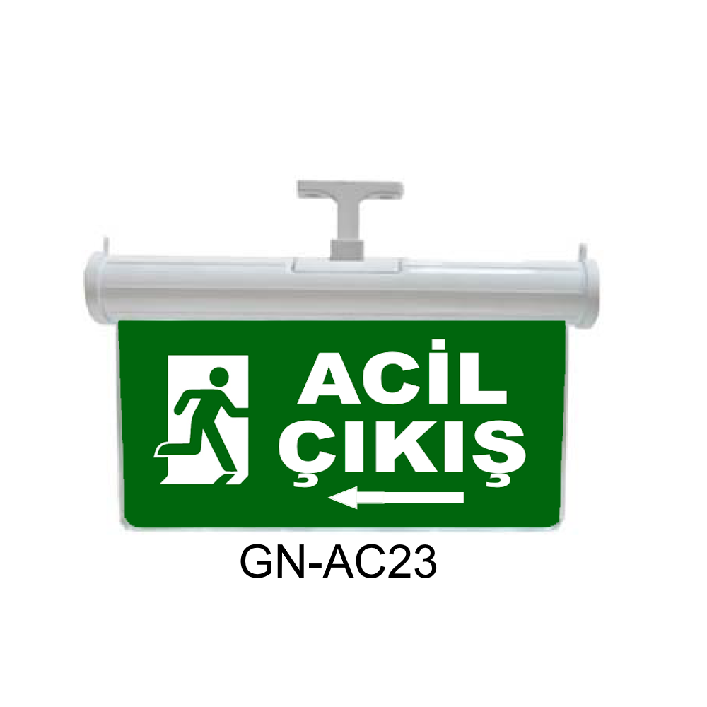Işıklı Acil Çıkış Levhası (Acil Çıkış Sola Koşan Adam) GN-AC23